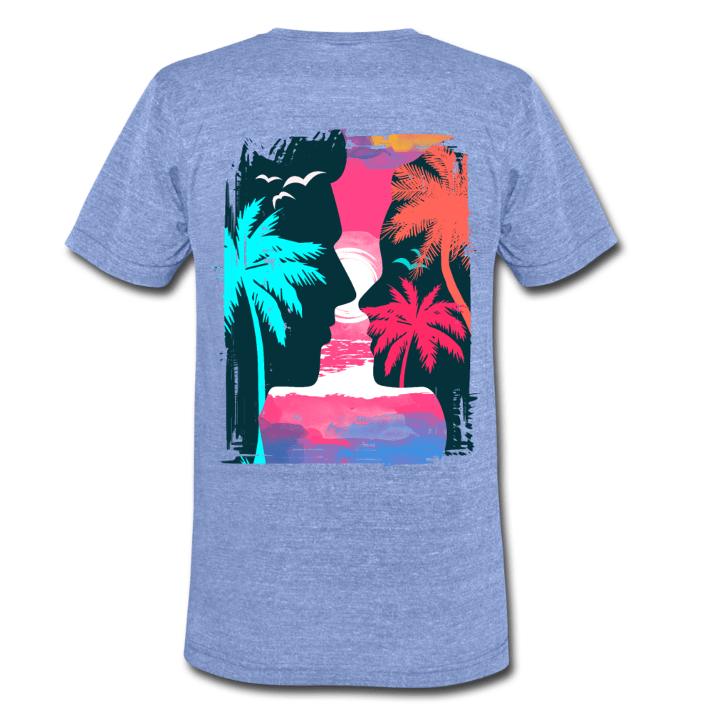 TeeFEVA Unisex Tri-Blend T-Shirt | Bella & Canvas Unisex Summer T-Shirt | Silhouette front large back