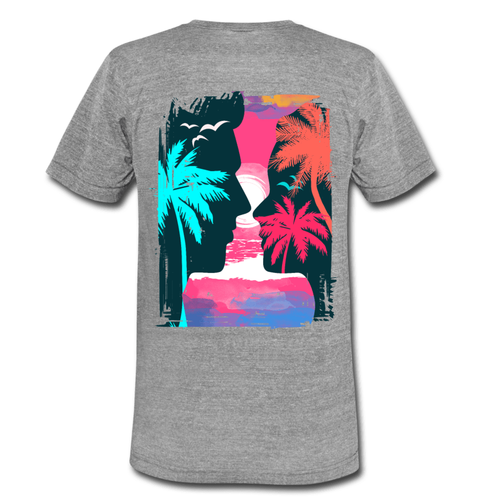 TeeFEVA Unisex Tri-Blend T-Shirt | Bella & Canvas Unisex Summer T-Shirt | Silhouette front large back