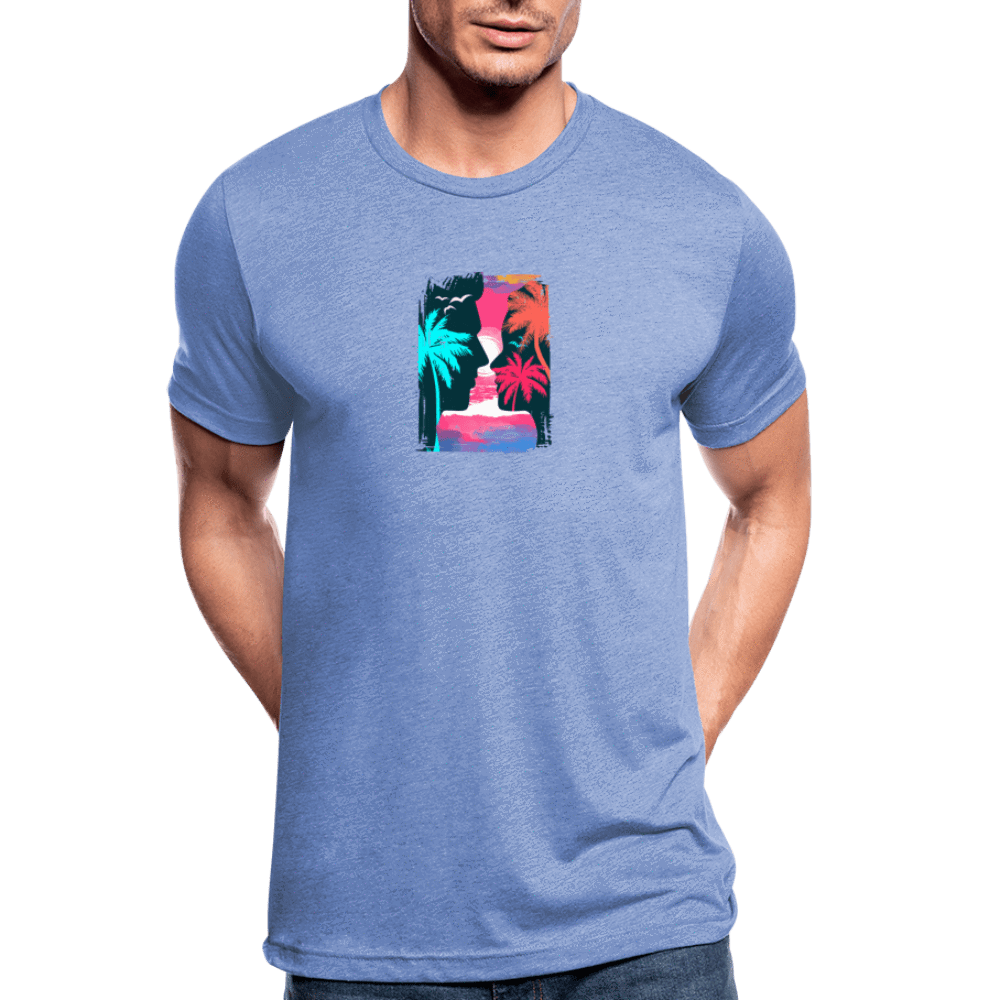 TeeFEVA Unisex Tri-Blend T-Shirt | Bella & Canvas Unisex Summer T-Shirt | Silhouette front large back