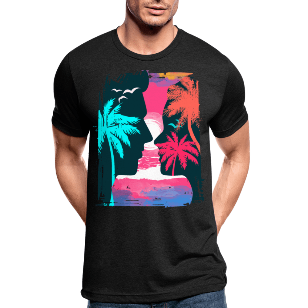 TeeFEVA Unisex Tri-Blend T-Shirt | Bella & Canvas Unisex Summer T-Shirt | Silhouette pink large front