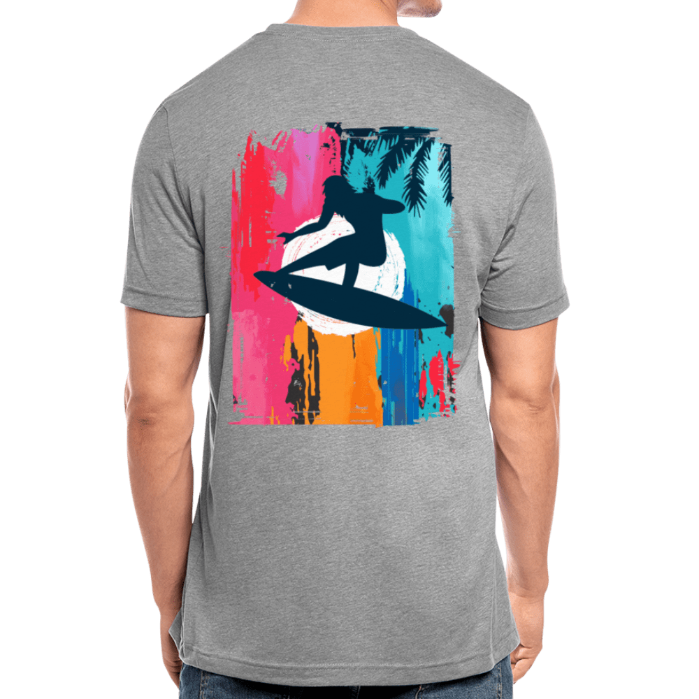 TeeFEVA Unisex Tri-Blend T-Shirt | Bella & Canvas Unisex Summer T-Shirt | Surf front large back