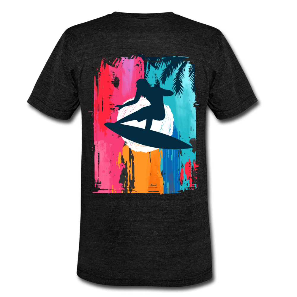TeeFEVA Unisex Tri-Blend T-Shirt | Bella & Canvas Unisex Summer T-Shirt | Surf front large back