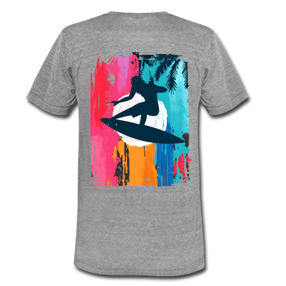 TeeFEVA Unisex Tri-Blend T-Shirt | Bella & Canvas Unisex Summer T-Shirt | Surf front large back