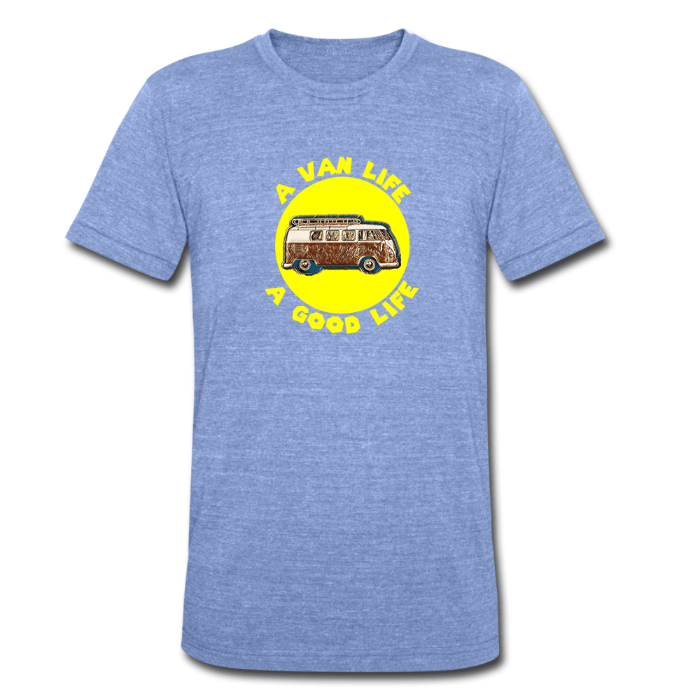 TeeFEVA Unisex Tri-Blend T-Shirt | Bella & Canvas Unisex Van Life T-Shirt | A VAN LIFE A GOOD LIFE