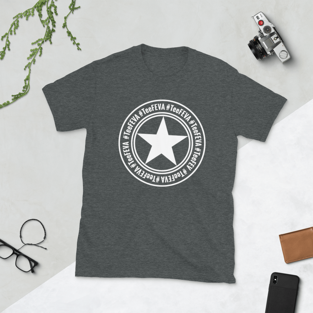 TeeFEVA Unisex TShirt | 8 Point | Main TeeFEVA | White Star Stamp