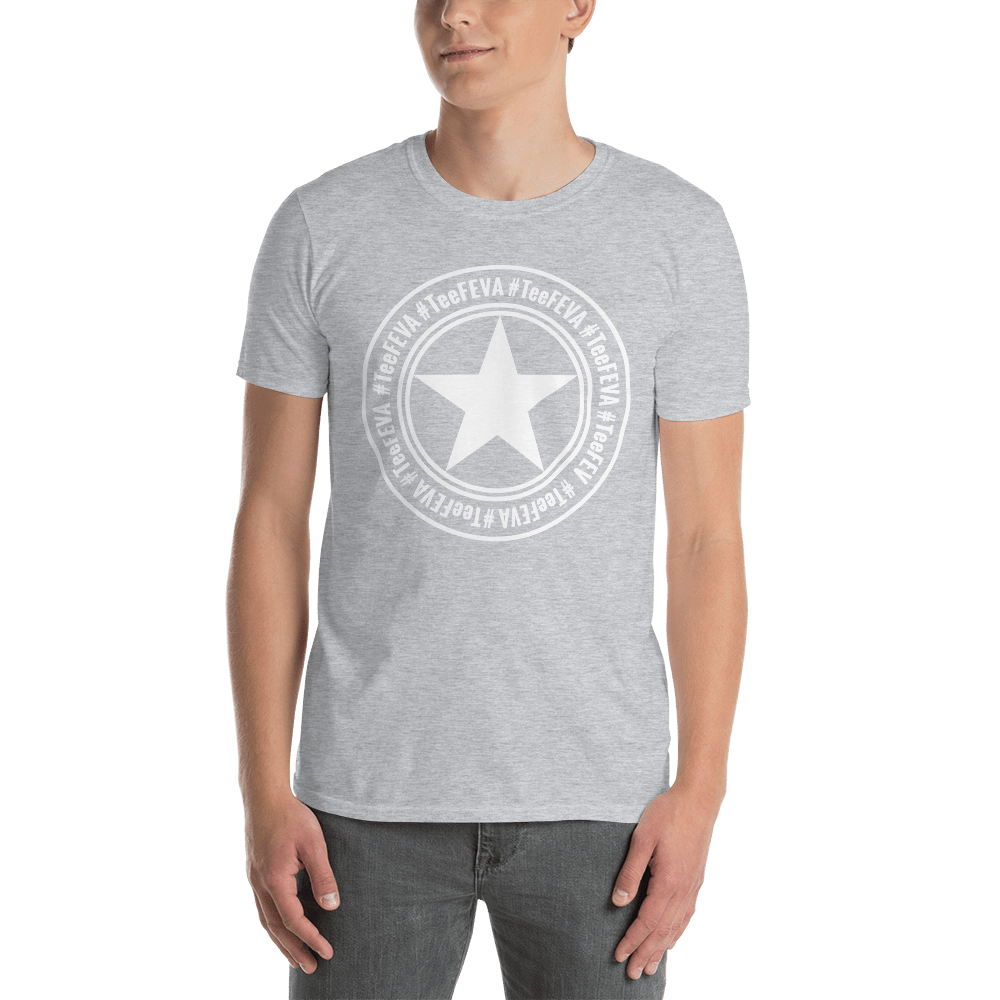 TeeFEVA Unisex TShirt | 8 Point | Main TeeFEVA | White Star Stamp