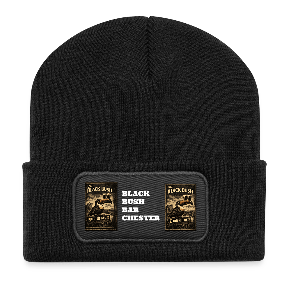 TeeFEVA Recycled Patch Beanie BLACK BUSH IRISH BAR - Patch Beanie