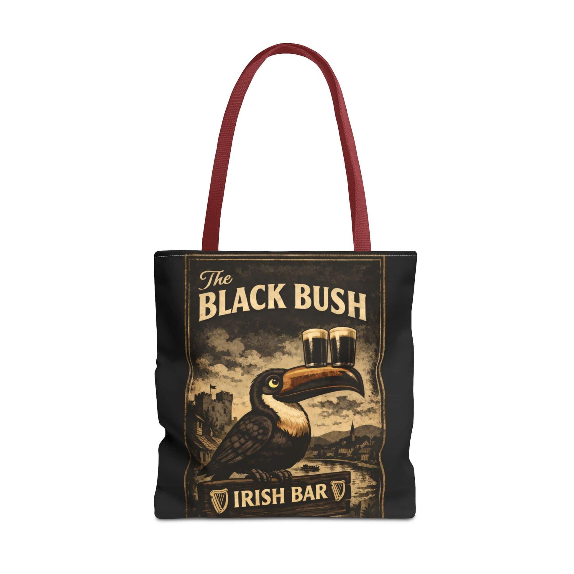 TeeFEVA Bags Tote Bag — "The Black Bush" Irish Bar Vintage Toucan Pub Design