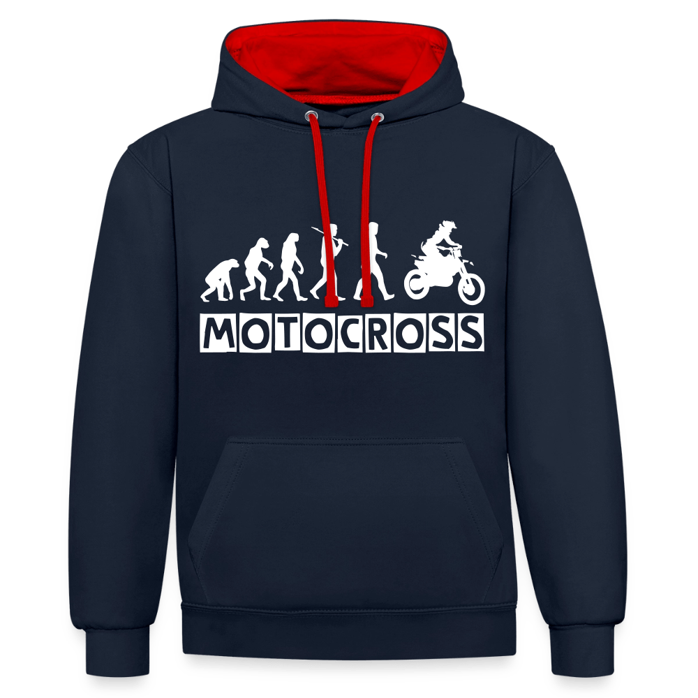 TeeFEVA Contrast Colour Hoodie | AWDis Just Hoods Contrast Colour Hoodie - Evolution Motocross