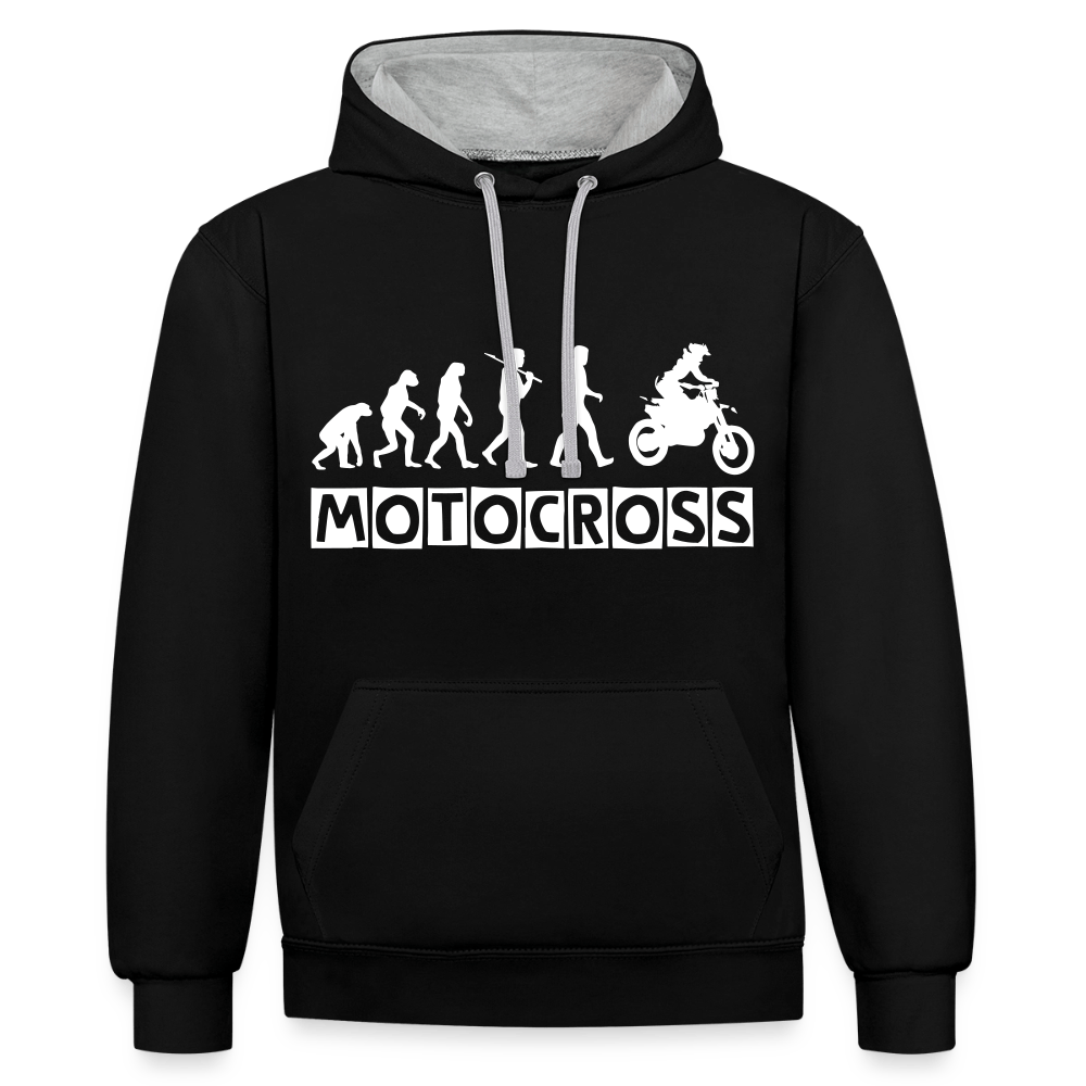 TeeFEVA Contrast Colour Hoodie | AWDis Just Hoods Contrast Colour Hoodie - Evolution Motocross