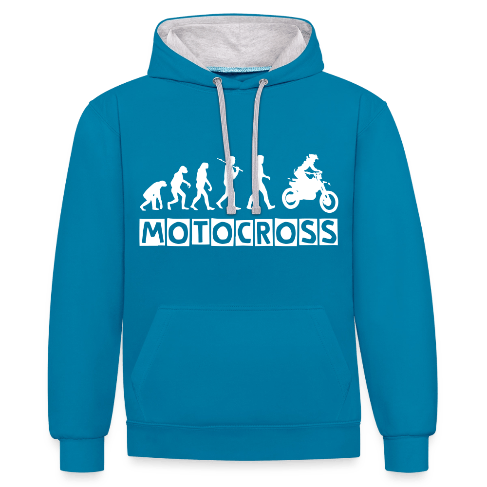 TeeFEVA Contrast Colour Hoodie | AWDis Just Hoods Contrast Colour Hoodie - Evolution Motocross