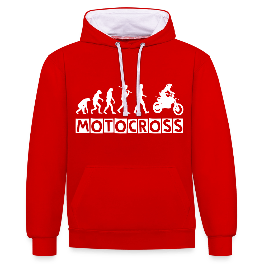 TeeFEVA Contrast Colour Hoodie | AWDis Just Hoods Contrast Colour Hoodie - Evolution Motocross