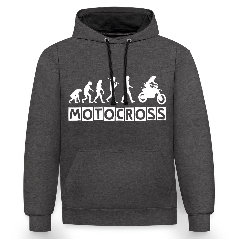 TeeFEVA Contrast Colour Hoodie | AWDis Just Hoods Contrast Colour Hoodie - Evolution Motocross