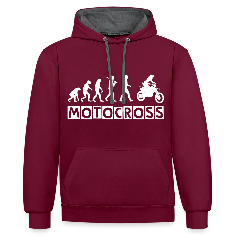 TeeFEVA Contrast Colour Hoodie | AWDis Just Hoods Contrast Colour Hoodie - Evolution Motocross