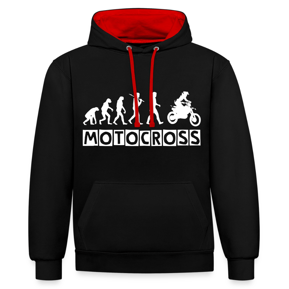 TeeFEVA Contrast Colour Hoodie | AWDis Just Hoods Contrast Colour Hoodie - Evolution Motocross