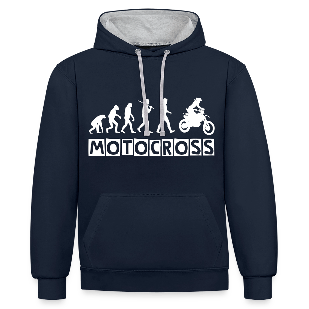 TeeFEVA Contrast Colour Hoodie | AWDis Just Hoods Contrast Colour Hoodie - Evolution Motocross