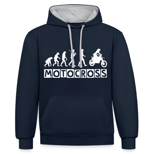 TeeFEVA Contrast Colour Hoodie | AWDis Just Hoods Contrast Colour Hoodie - Evolution Motocross