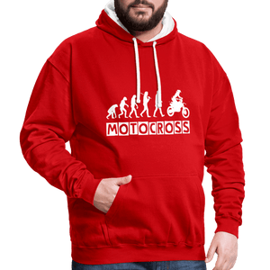 TeeFEVA Contrast Colour Hoodie | AWDis Just Hoods Contrast Colour Hoodie - Evolution Motocross