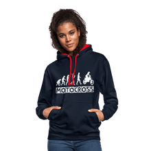 Load image into Gallery viewer, TeeFEVA Contrast Colour Hoodie | AWDis Just Hoods Contrast Colour Hoodie - Evolution Motocross