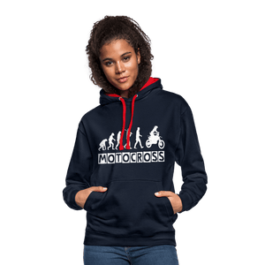 TeeFEVA Contrast Colour Hoodie | AWDis Just Hoods Contrast Colour Hoodie - Evolution Motocross