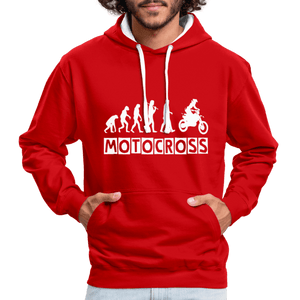 TeeFEVA Contrast Colour Hoodie | AWDis Just Hoods Contrast Colour Hoodie - Evolution Motocross