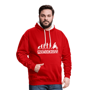 TeeFEVA Contrast Colour Hoodie | AWDis Just Hoods Contrast Colour Hoodie - Evolution Motocross