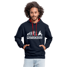 Load image into Gallery viewer, TeeFEVA Contrast Colour Hoodie | AWDis Just Hoods Contrast Colour Hoodie - Evolution Motocross