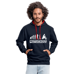 TeeFEVA Contrast Colour Hoodie | AWDis Just Hoods Contrast Colour Hoodie - Evolution Motocross