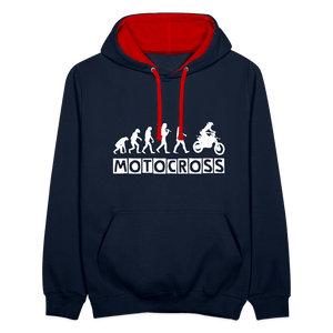 TeeFEVA Contrast Colour Hoodie | AWDis Just Hoods Contrast Colour Hoodie - Evolution Motocross