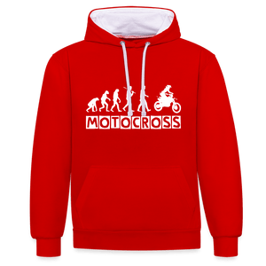 TeeFEVA Contrast Colour Hoodie | AWDis Just Hoods Contrast Colour Hoodie - Evolution Motocross