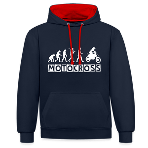 TeeFEVA Contrast Colour Hoodie | AWDis Just Hoods Contrast Colour Hoodie - Evolution Motocross