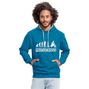 TeeFEVA Contrast Colour Hoodie | AWDis Just Hoods Contrast Colour Hoodie - Evolution Motocross