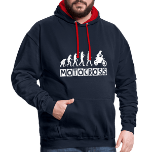 TeeFEVA Contrast Colour Hoodie | AWDis Just Hoods Contrast Colour Hoodie - Evolution Motocross