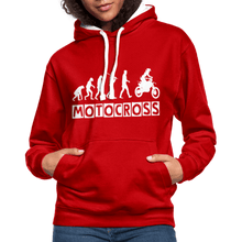 Load image into Gallery viewer, TeeFEVA Contrast Colour Hoodie | AWDis Just Hoods Contrast Colour Hoodie - Evolution Motocross