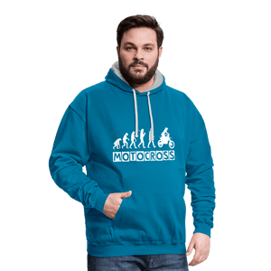 TeeFEVA Contrast Colour Hoodie | AWDis Just Hoods Contrast Colour Hoodie - Evolution Motocross