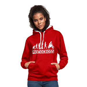 TeeFEVA Contrast Colour Hoodie | AWDis Just Hoods Contrast Colour Hoodie - Evolution Motocross