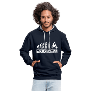 TeeFEVA Contrast Colour Hoodie | AWDis Just Hoods Contrast Colour Hoodie - Evolution Motocross