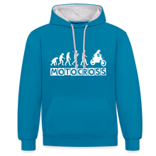 Load image into Gallery viewer, TeeFEVA Contrast Colour Hoodie | AWDis Just Hoods Contrast Colour Hoodie - Evolution Motocross