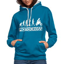 Load image into Gallery viewer, TeeFEVA Contrast Colour Hoodie | AWDis Just Hoods Contrast Colour Hoodie - Evolution Motocross