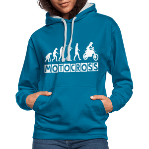 TeeFEVA Contrast Colour Hoodie | AWDis Just Hoods Contrast Colour Hoodie - Evolution Motocross