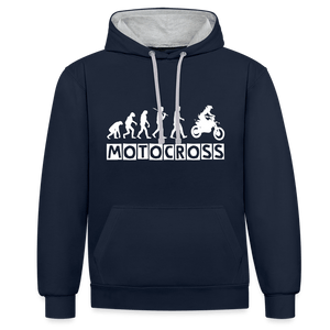 TeeFEVA Contrast Colour Hoodie | AWDis Just Hoods Contrast Colour Hoodie - Evolution Motocross