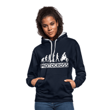 Load image into Gallery viewer, TeeFEVA Contrast Colour Hoodie | AWDis Just Hoods Contrast Colour Hoodie - Evolution Motocross