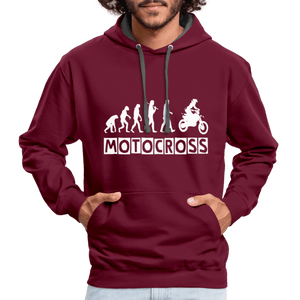 TeeFEVA Contrast Colour Hoodie | AWDis Just Hoods Contrast Colour Hoodie - Evolution Motocross