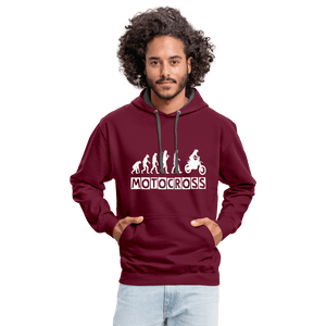 TeeFEVA Contrast Colour Hoodie | AWDis Just Hoods Contrast Colour Hoodie - Evolution Motocross