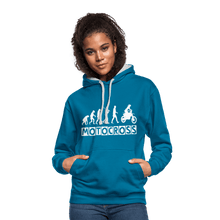 Load image into Gallery viewer, TeeFEVA Contrast Colour Hoodie | AWDis Just Hoods Contrast Colour Hoodie - Evolution Motocross