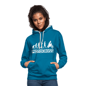 TeeFEVA Contrast Colour Hoodie | AWDis Just Hoods Contrast Colour Hoodie - Evolution Motocross