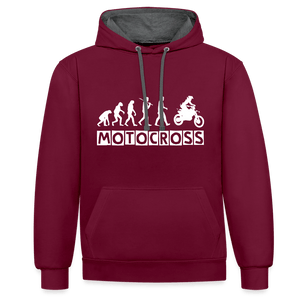 TeeFEVA Contrast Colour Hoodie | AWDis Just Hoods Contrast Colour Hoodie - Evolution Motocross