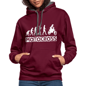 TeeFEVA Contrast Colour Hoodie | AWDis Just Hoods Contrast Colour Hoodie - Evolution Motocross