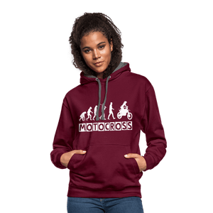 TeeFEVA Contrast Colour Hoodie | AWDis Just Hoods Contrast Colour Hoodie - Evolution Motocross