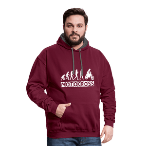 TeeFEVA Contrast Colour Hoodie | AWDis Just Hoods Contrast Colour Hoodie - Evolution Motocross